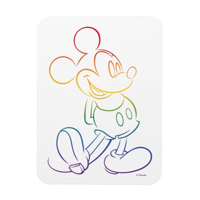 Magnet Flexible Ligne Arc-en-ciel classique Mickey (Vertical)