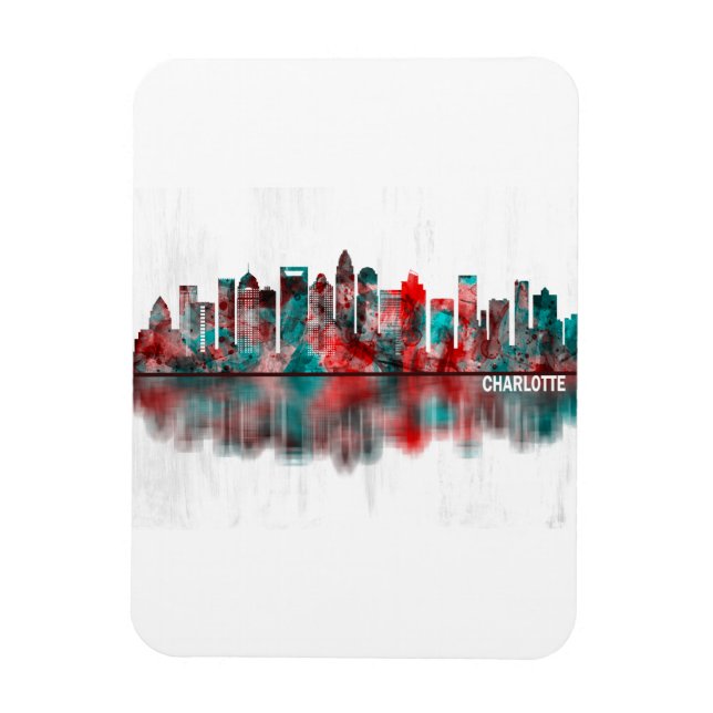 Magnet Flexible Ligne de Charlotte Caroline du Nord (Vertical)