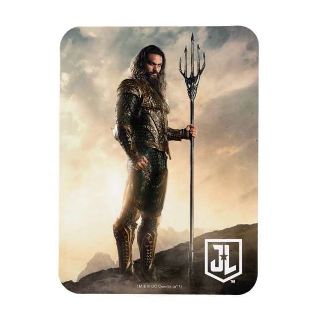 Magnet Flexible Ligue de Justice | Aquaman Sur Le Champ De Bataill (Vertical)