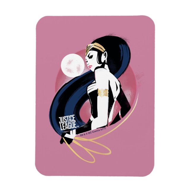 Magnet Flexible Ligue de Justice | Wonder Woman Profil Pop Art (Vertical)