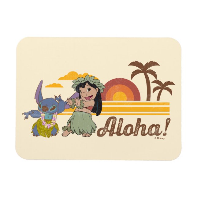 Magnet Flexible Lilo et Stitch | Aloha (Horizontal)