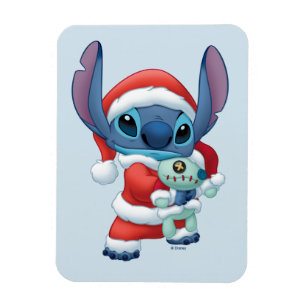 Magnet Flexible Lilo et Stitch  Stitch du Père Noël