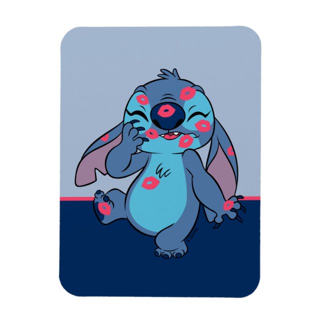 Magnet Flexible Lilo & Stitch | Stitch Couvert dans les baisers (Vertical)