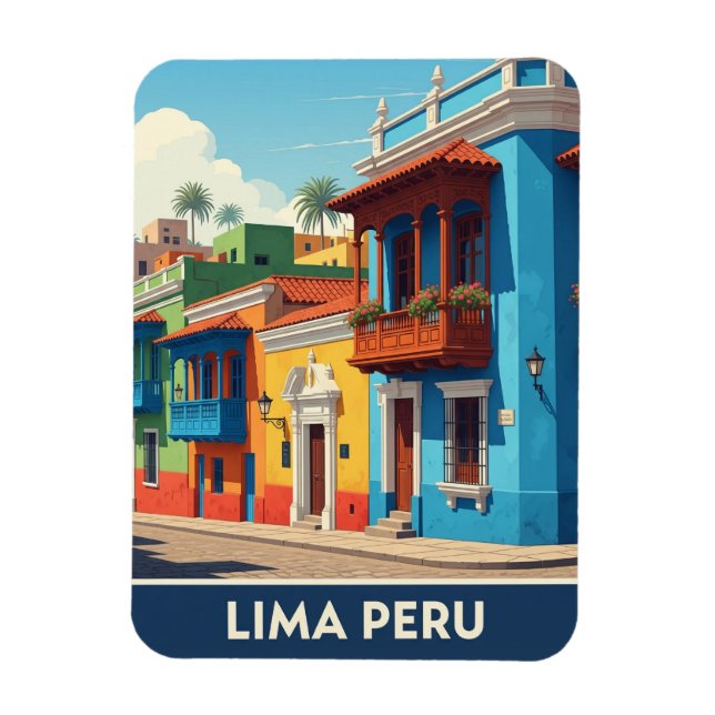 Magnet Flexible Lima Pérou Voyage (Vertical)