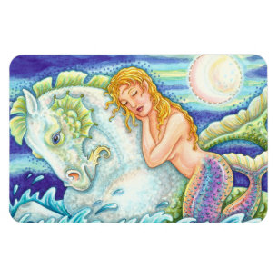 MAGNET FLEXIBLE L'IMAGINAIRE DE MARINE MERMAID À MERHORSE, SEAHORS