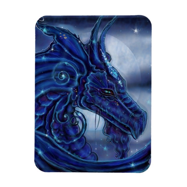 Magnet Flexible L'imaginaire du dragon "La nuit magique" par Renee (Vertical)