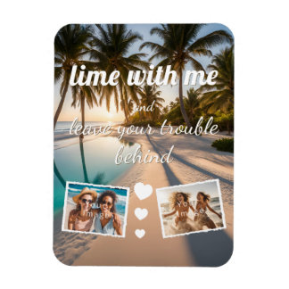 Magnet Flexible lime with me, leave trouble behind, photo modèle