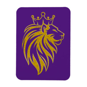 Magnet Flexible Lion Avec Couronne - Style Or 2