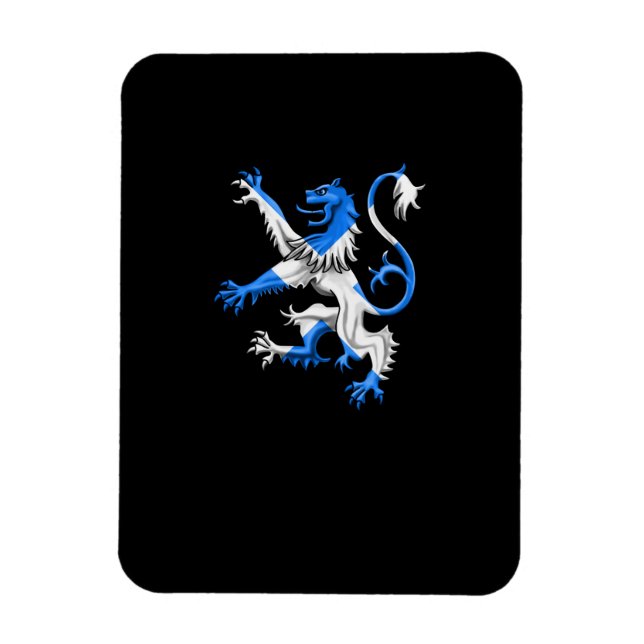 Magnet Flexible Lion écossais aux couleurs de St. Andrew (Vertical)