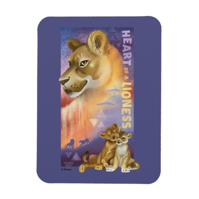 Magnet Flexible Lion King | Graphique de collage Nala et Simba (Vertical)