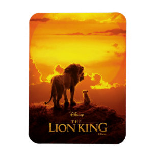 Magnet Flexible Lion King   Mufasa & Simba au coucher du soleil