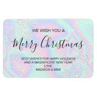 Liquide Faux Holographique Texture Snowflakes