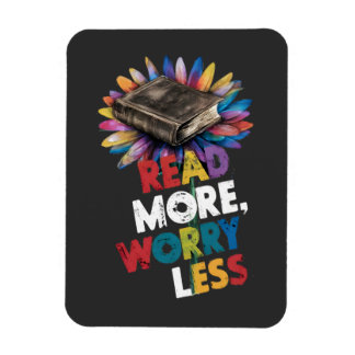 Magnet Flexible Lire plus, moins s'inquiéter Livre de citations dr