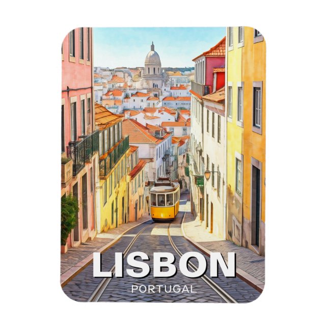 Magnet Flexible Lisbonne Portugal Voyage Alfama Panthéon National (Vertical)