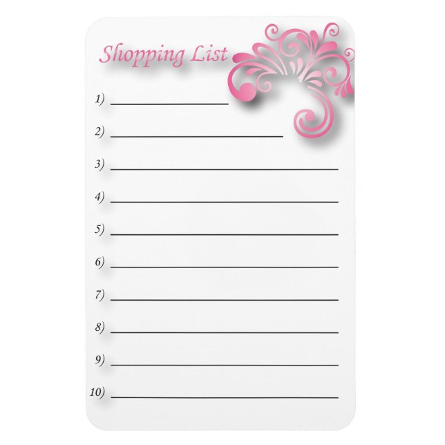 Magnet Flexible Liste d'achats (Vertical)