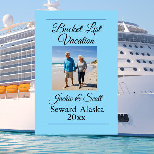 Magnet Flexible Liste de seaux de vacances de croisière photo pers