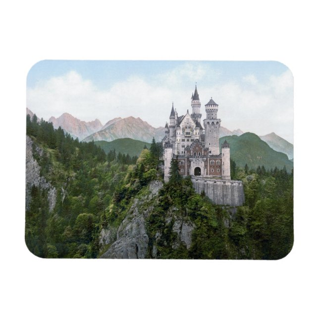 Magnet Flexible Lithographie du château de Neuschwanstein (Horizontal)