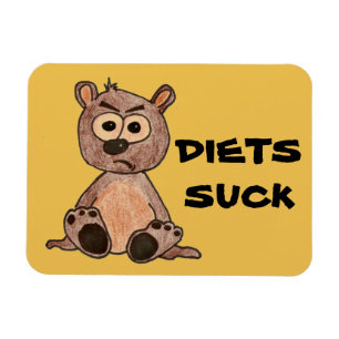 Magnet Flexible Little Grumpy Bear dit Diets Suck