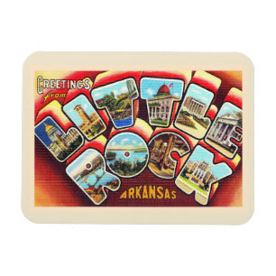 Magnet Flexible Little Rock Arkansas AR Grande Lettre Carte postal