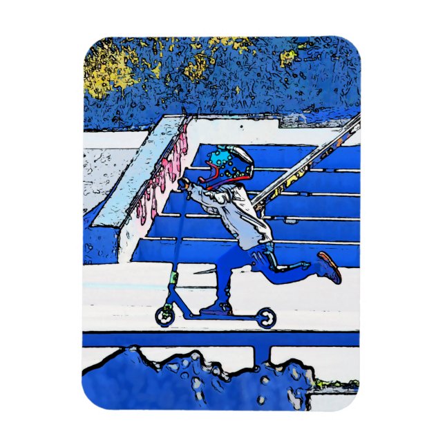 Magnet Flexible Little Speedster - Stunt Scooter Rider (Vertical)