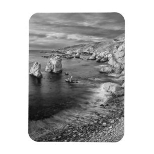 Magnet Flexible Littoral de la plage en N&B, Californie
