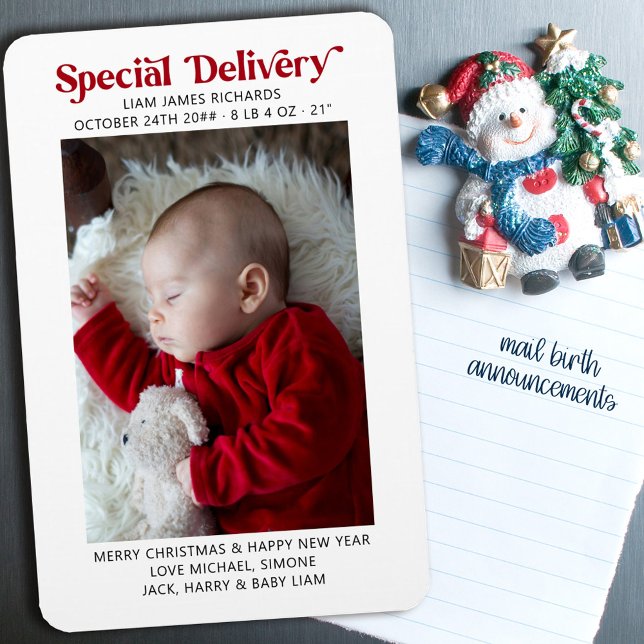 Magnet Flexible Livraison spéciale Faire-part bébé de Noël (Créateur téléchargé)