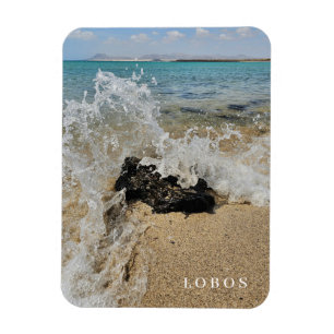 Magnet Flexible Lobos Island vue sur la plage réfrigérateur aimant
