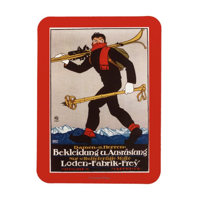 Magnet Flexible Loden Ski Vêtements Ski Annonce (Vertical)