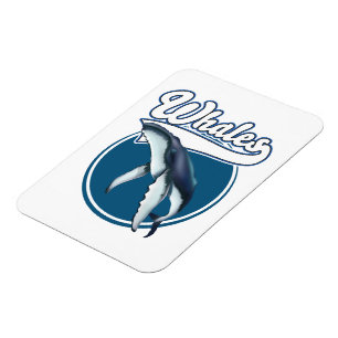 Magnet Flexible Logo de dessin animé de baleine