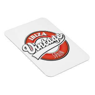 Magnet Flexible Logo de style vintage d'Ibiza Espagne