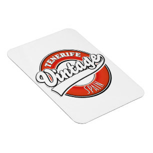 Magnet Flexible logo de Tenerife Espagne style vintage