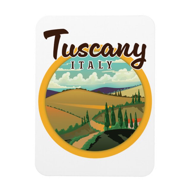 Magnet Flexible Logo de voyage en Toscane (Vertical)