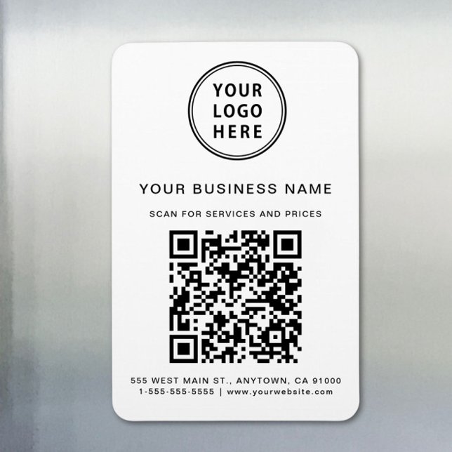 Magnet Flexible Logo d'entreprise QR Code promotionnel (Créateur téléchargé)