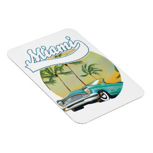 Magnet Flexible logo Miami Sunset