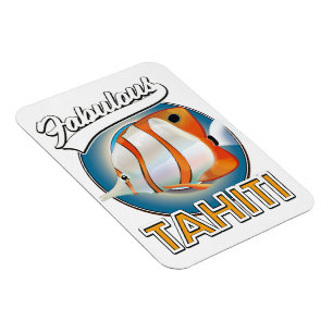 Magnet Flexible logo rétro fabuleux de Tahiti