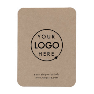 Magnet Flexible Logo Rustique Kraft Entreprise moderne