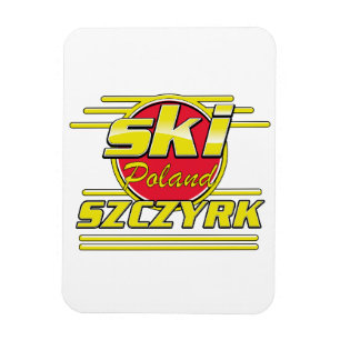Magnet Flexible Logo Ski Szczyrk Pologne 80