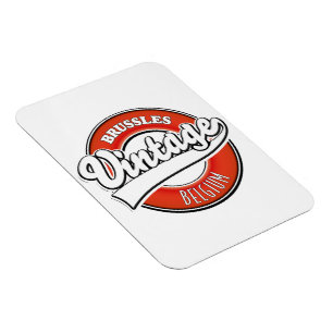 Magnet Flexible Logo vintage Bruxelles Belgique