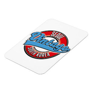 Magnet Flexible Logo vintage Séoul Corée du Sud