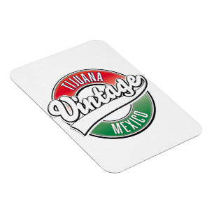 Magnet Flexible Logo vintage Tijuana mexico.