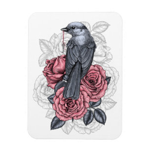 Magnet Flexible L'oiseau avec la clé argentée