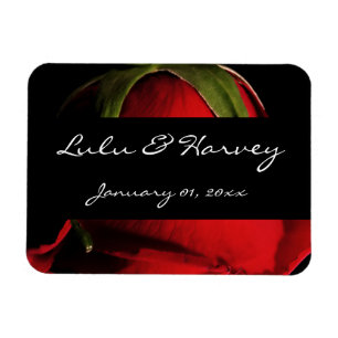 Magnet Flexible Long Stem Red Rose Mariage personnel