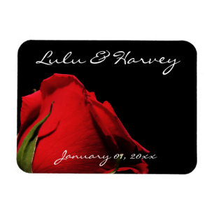 Magnet Flexible Long Stemmed Red Roses Mariage personnel