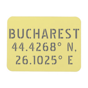 Magnet Flexible Longitude de la latitude de Bucarest