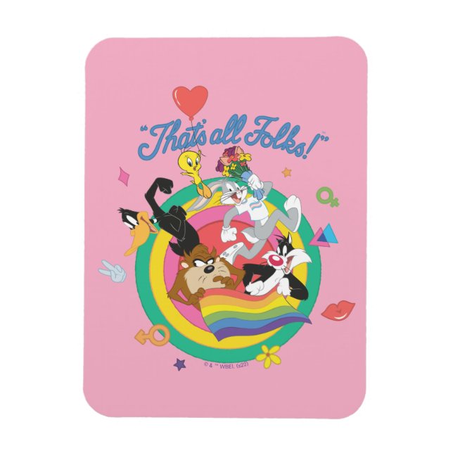 Magnet Flexible LOONEY TUNES™ - C'est tout le monde ! Pride Bullse (Vertical)
