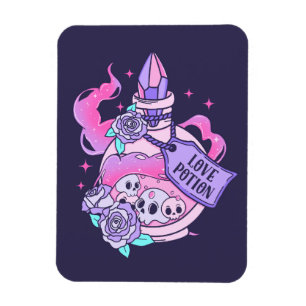 Magnet Flexible Lotion Potion mignonne Pink Halloween Potion Boute