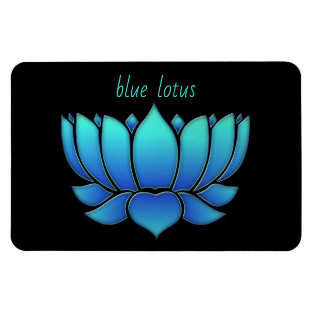 Magnet Flexible lotus bleus - (Horizontal)