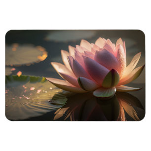 Magnet Flexible Lotus rose dans l'aimant photo léger du matin