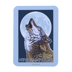 Magnet Flexible Loup du New HampshireHowling