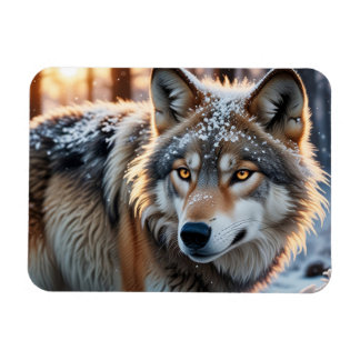 Magnet Flexible Loup sauvage en hiver